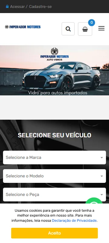 Vidros e para-brisas para automóveis |Imperador Motores — versão para celular