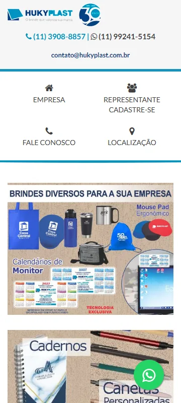 Hukyplast - O brinde que valoriza sua marca. — versão para celular