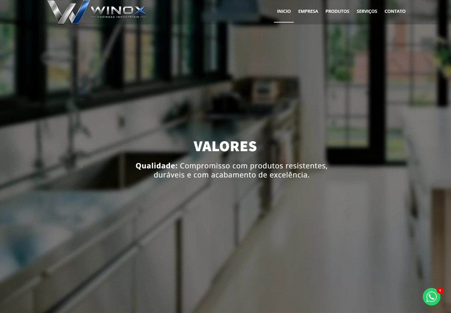 WInox Cozinhas Industriais | Equipamentos em Aço Inox — versão para computador