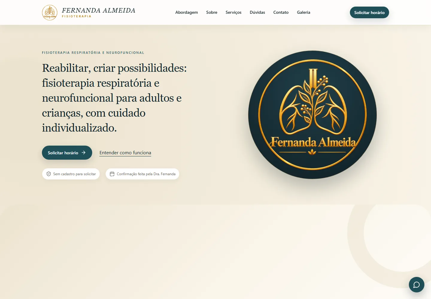 Fernanda Almeida Fisioterapia — versão para computador